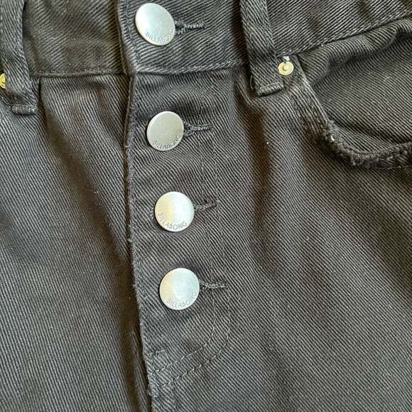 Billabong Black High Waist Denim Shorts - Picture 2 of 6